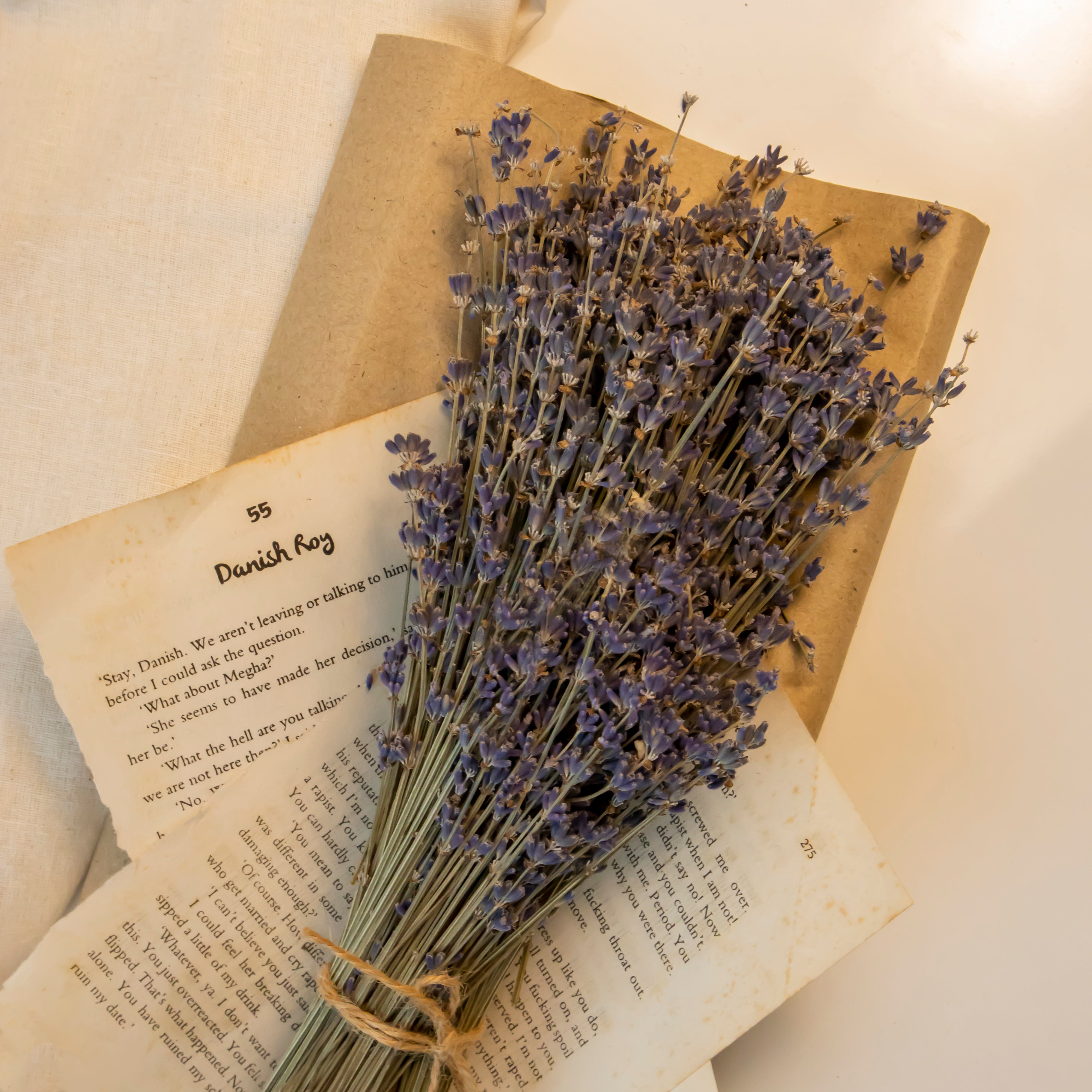 Natural Lavender Stems- Preserved Fragrant Lavender