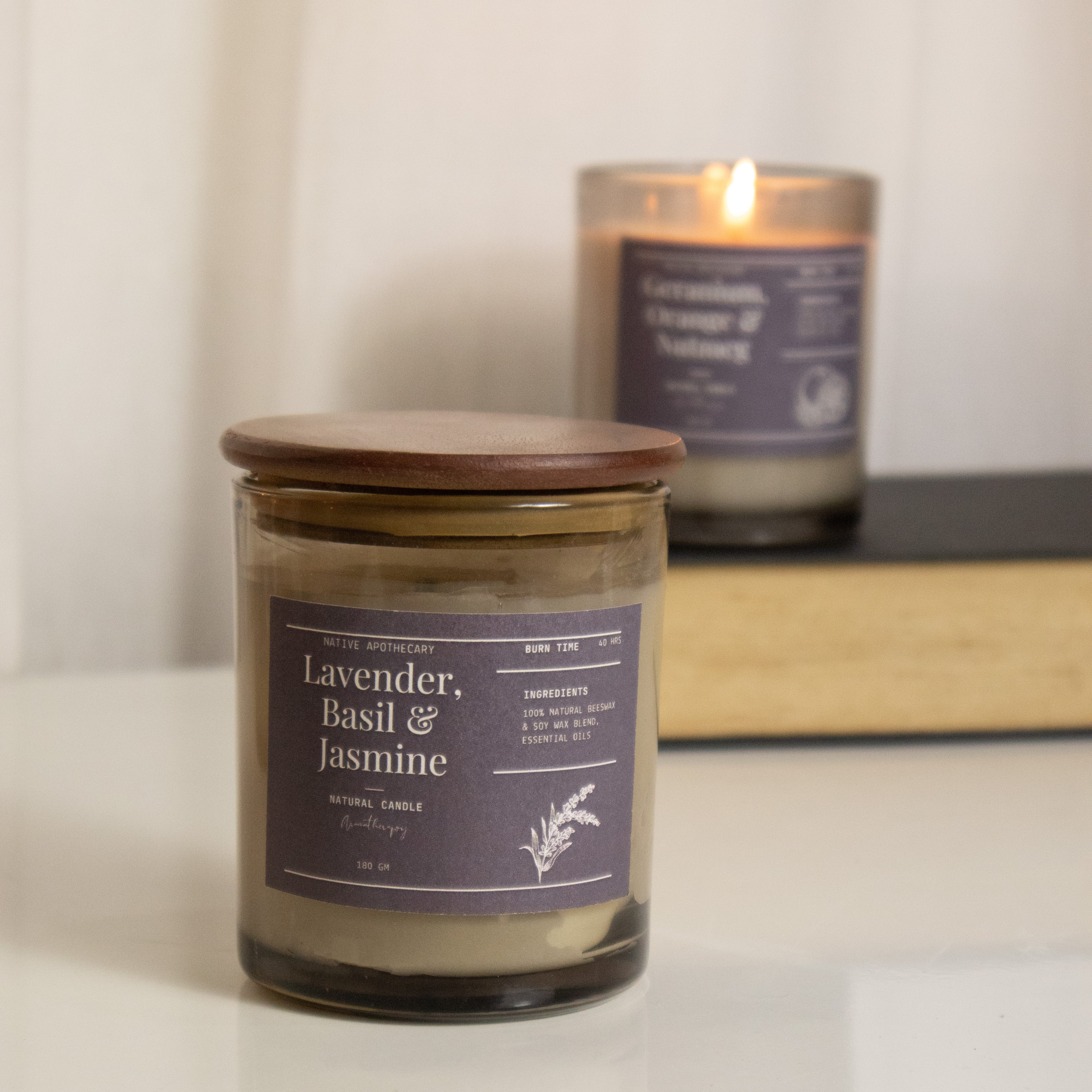 Lavender Basil Jasmine candle