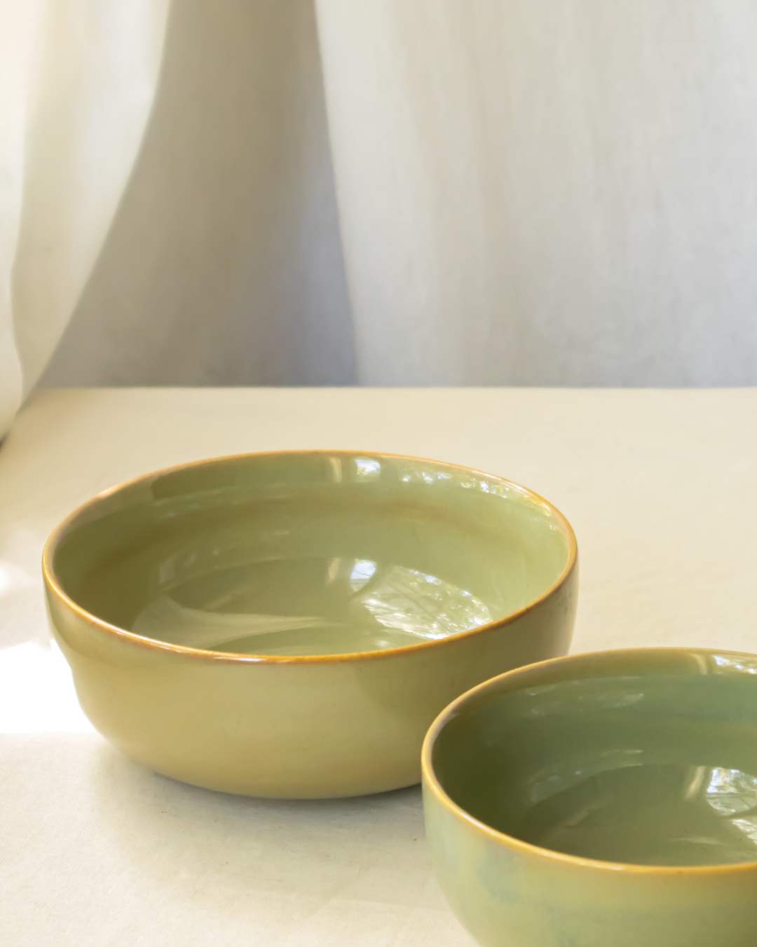 Porcelain Salad Bowl- Green