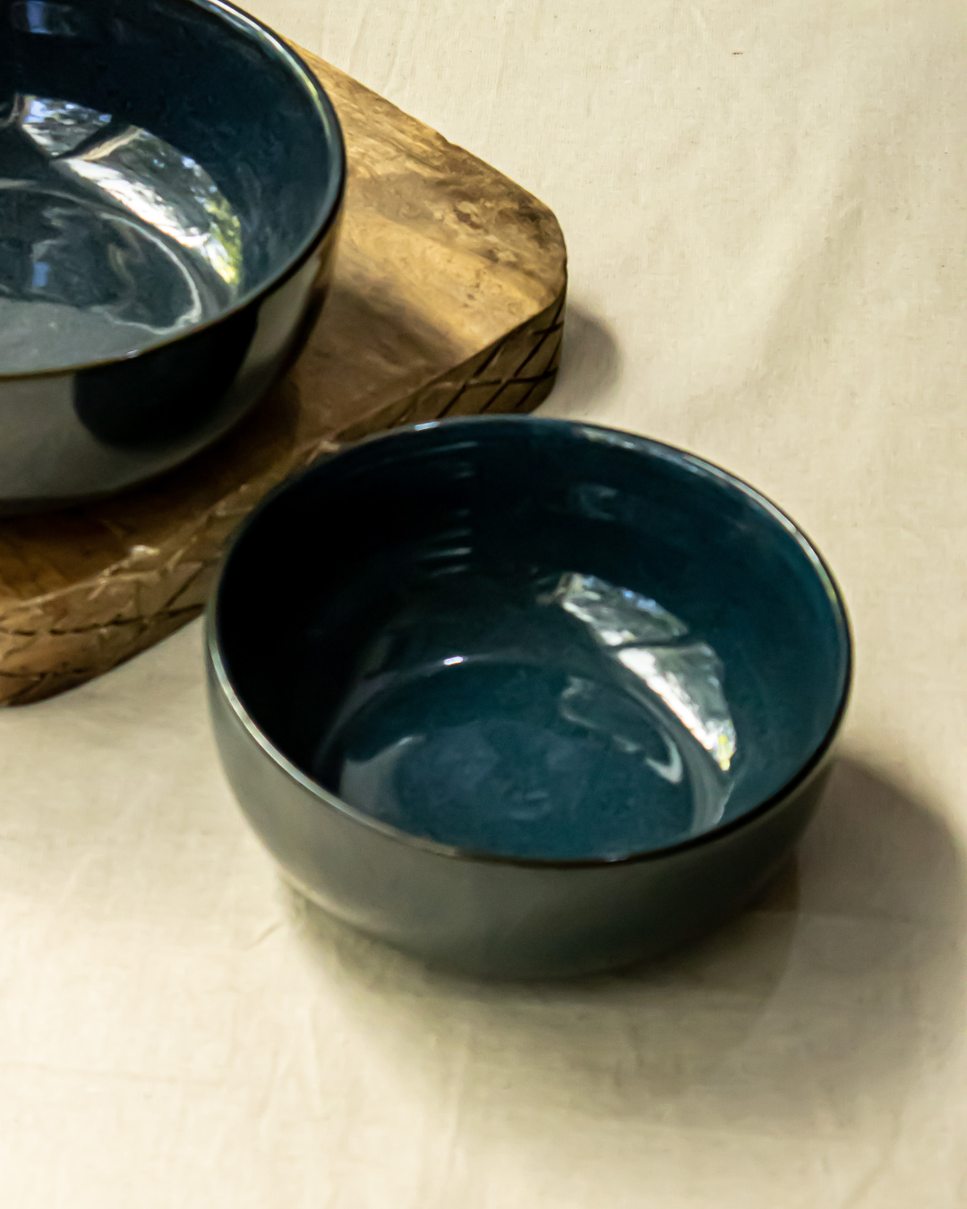 Porcelain Breakfast Bowl- Prussian Blue