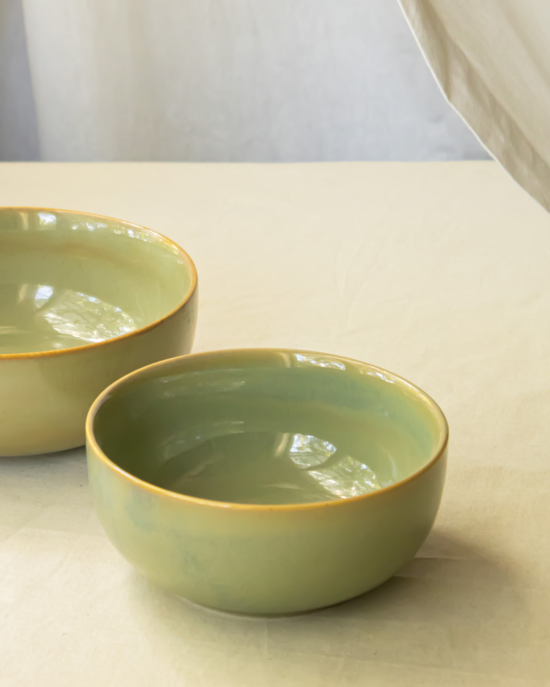Porcelain Breakfast Bowl- Green