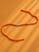 Twin Blossom Silver Rakhi