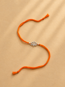 Silver Lotus Rakhi