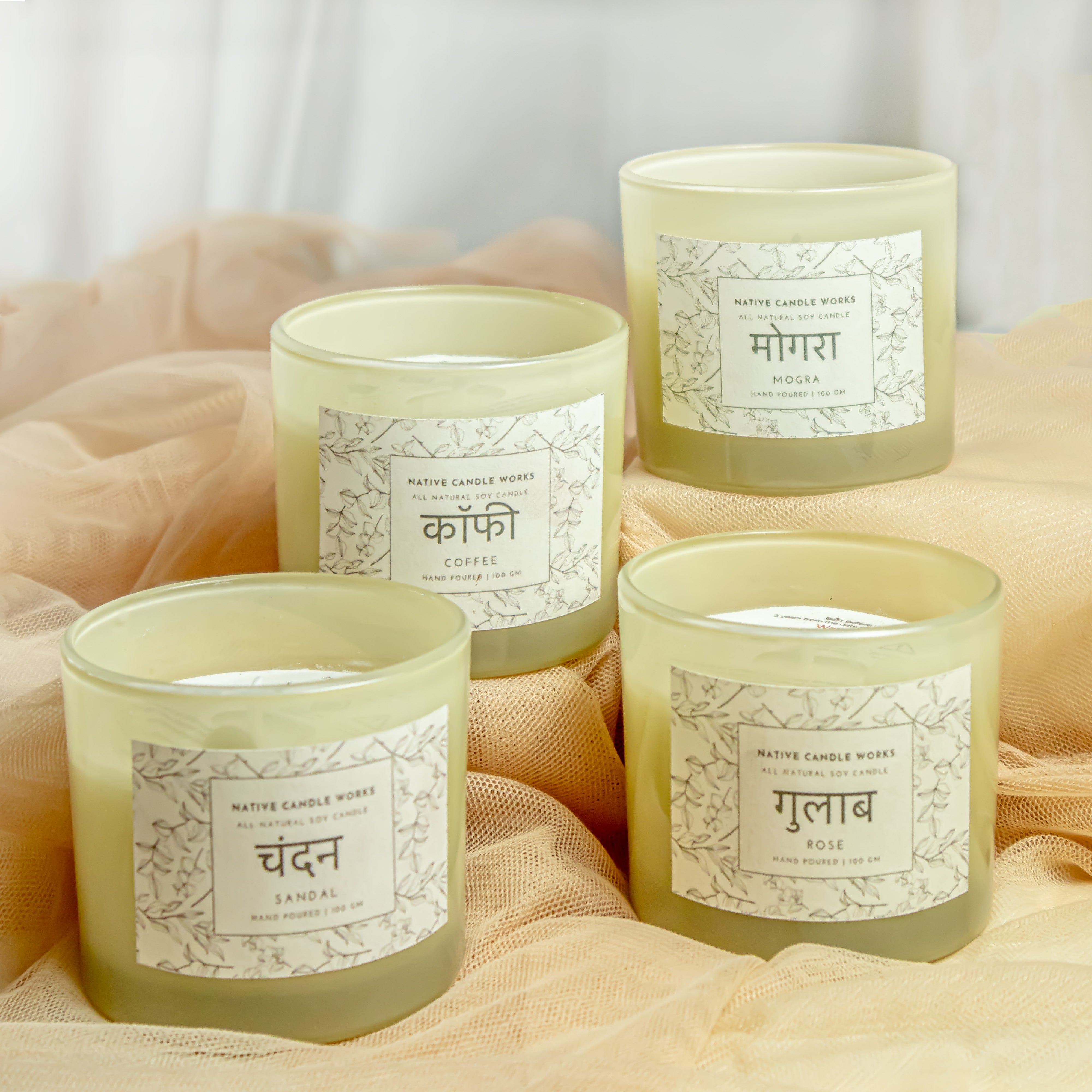 Gulab Scented Candle (Indian rose)- 100% Soywax