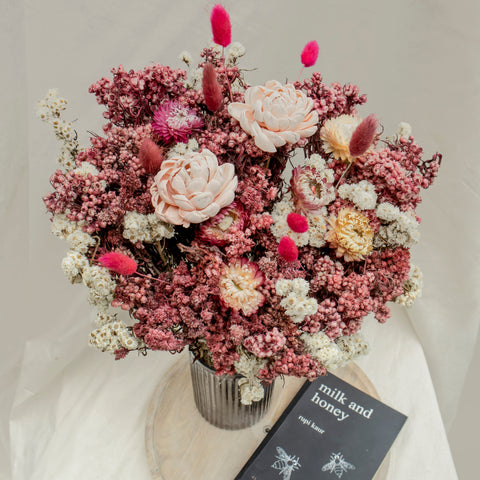 Buy Dried Preserved Hydrangeas Large Head Ruffled Big Petals Dried Flower  Floral Design Unicorn Dreams Online in India 