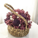 Pink and Purple Preserved Flowers with Kauna Basket