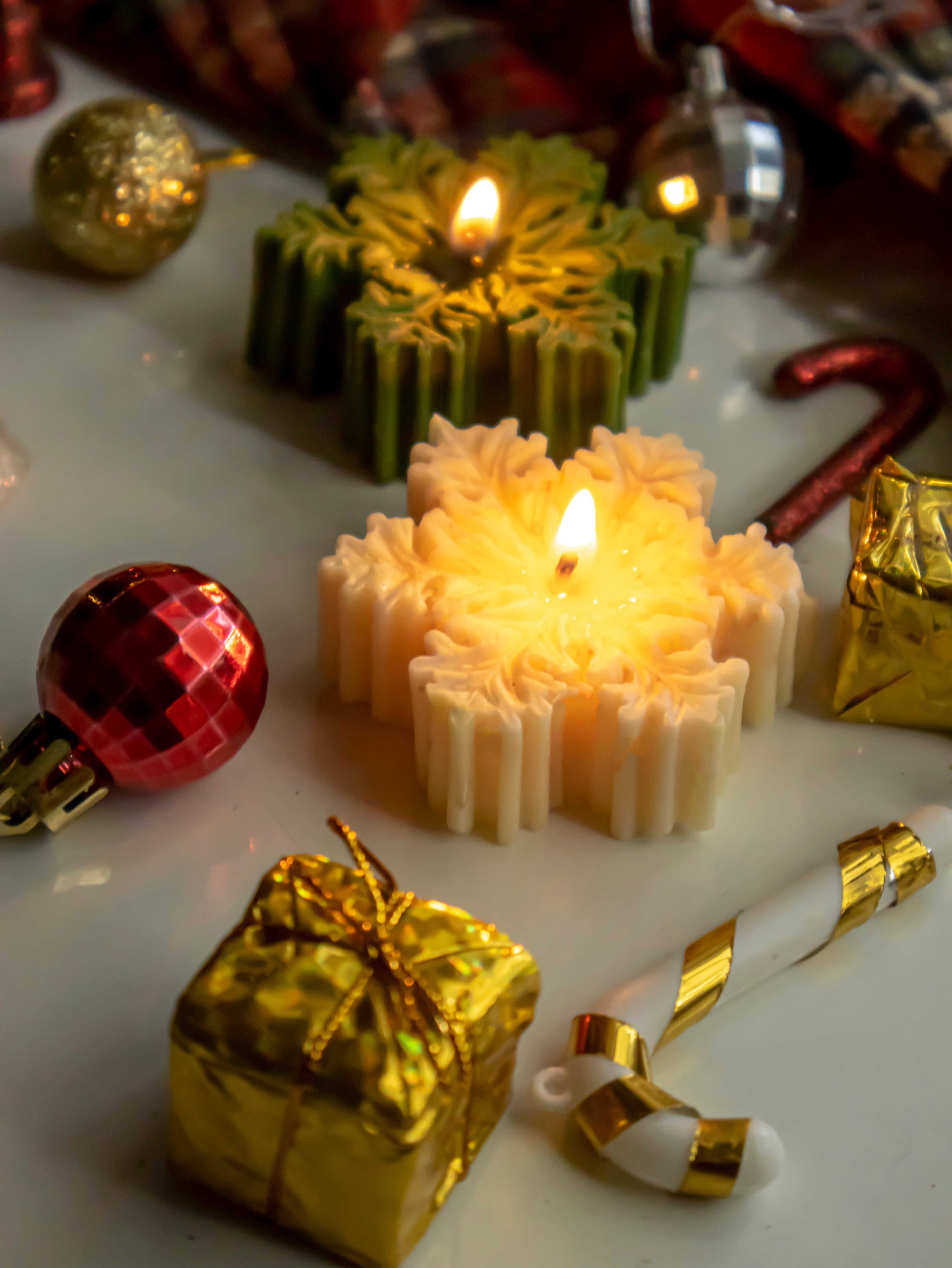 Snowflake Candle- Pine Oil